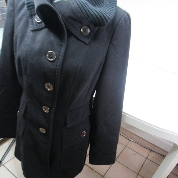 Jessica Simpson Penny Lane Black Button Pockets Jacket Coat Women M Y2K Preppy - Picture 5 of 11